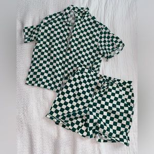 Checkered Matching Set